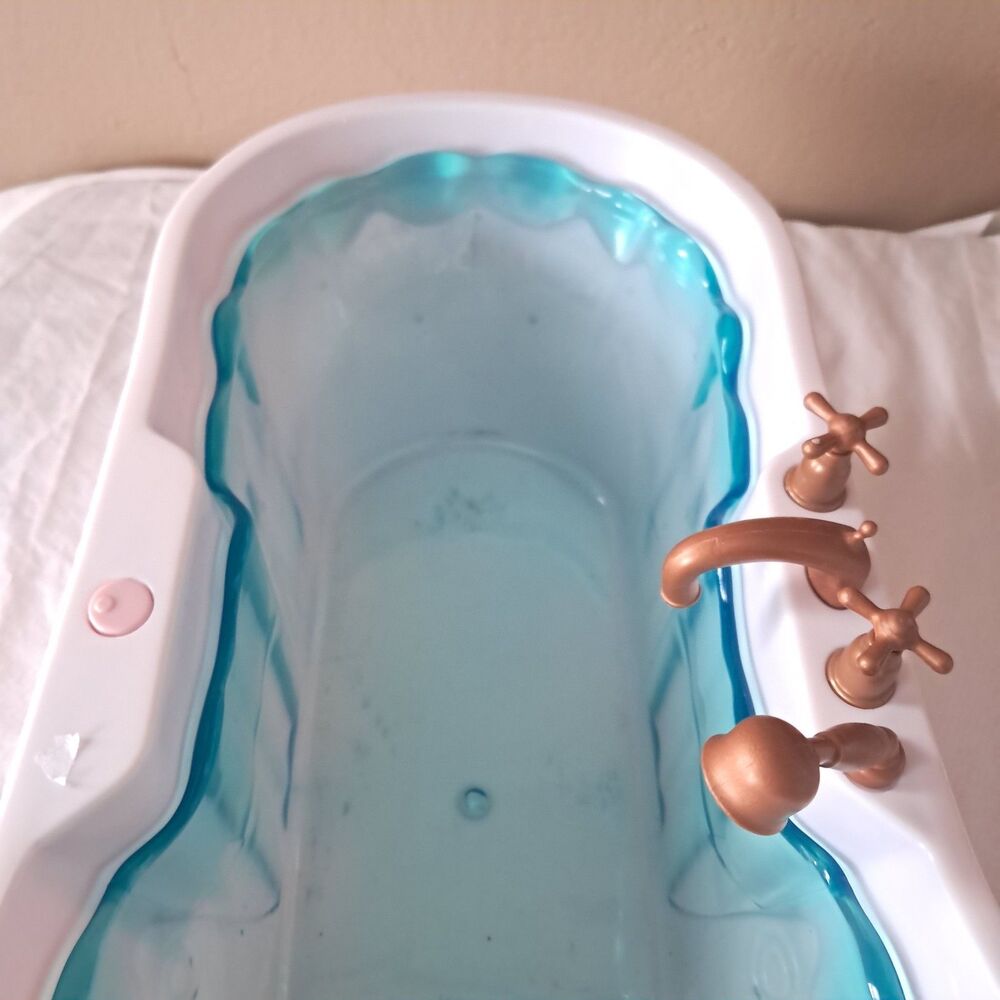 Our Generation Bathtub Bubbly Bath for 18” Dolls Toy Pink With Liner Sound Works - Picture 8 of 16